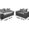 Conjunto Estofado Porto 2x3 Lgs  – Metalon Estof - Image 12
