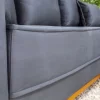 Sofá 3 Lug. c/Chaise Lado Esquerdo Milão Larg. 2,30m Veludo Cinza 814 - Molas Ensacadas - Image 4