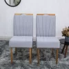 2 Cadeiras Gabi Linho Cinza 202 Madeira Maciça Bom Lar - Entregue Montada - Image 2