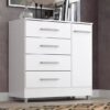 Cômoda Laura 4G 1P Branco - Quarta Divisao