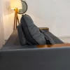 Sofá Retrátil Reclinável 2,30M Gênova Veludo Cinza 814 - Molas Ensacadas - Image 8