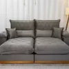 Sofá Retrátil Reclinável 2,30M Magnum Veludo Cinza 813 - Molas Ensacadas - Image 3
