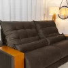 Sofá Retrátil Reclinável 2,50M Gênova Veludo Marrom 815 - Molas Ensacadas - Image 6