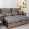 Sofá Retrátil Reclinável 2,50M Magnum Veludo Cinza 813 - Molas Ensacadas - Image 2