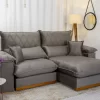 Sofá Retrátil Reclinável 2,50M Magnum Veludo Cinza 813 - Molas Ensacadas