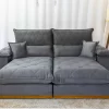 Sofá Retrátil Reclinável 2,50M Magnum Veludo Cinza 814 - Molas Ensacadas - Image 3
