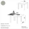 Mesa de Jantar Extensível TM37 Freijo/Off - Dalla Costa - Image 3