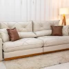 Sofá Retrátil Reclinável Gran Bello 2.90M Veludo Bege - D33 e Molas Ensacadas - Image 3