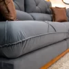 Sofá Retrátil Reclinável  Gran Bello 2.90M Veludo Cinza - D33 e Molas Ensacadas - Image 6