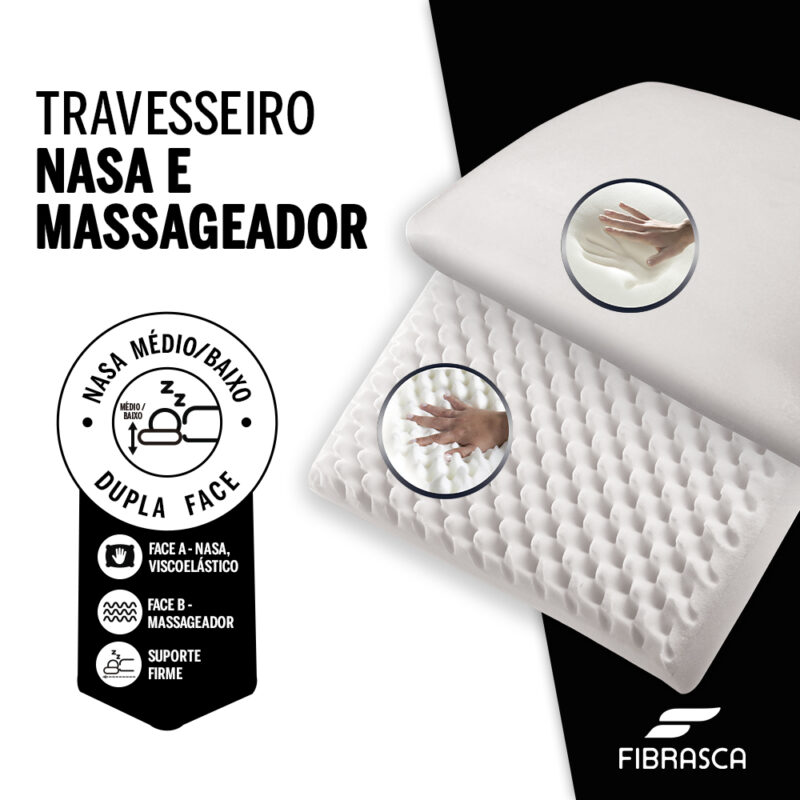Travesseiro Nasa e Massageador - Fibrasca - Image 4