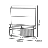 Home Dallas Larg. 1,60M Cinamomo Mel/Off/Carrara 65" - Mobler - Image 5