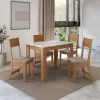 Mesa Atlanta Freijo/Off Larg 1,08M c/4 Cadeiras - Indekes