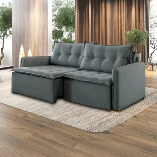 Sofá Cama Retrátil Florida Larg. 1,80M - Lufer