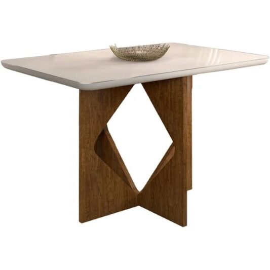 Mesa Jantar Madri 1,60×0,80 Canto Copo Tampo MDF – Minasplac