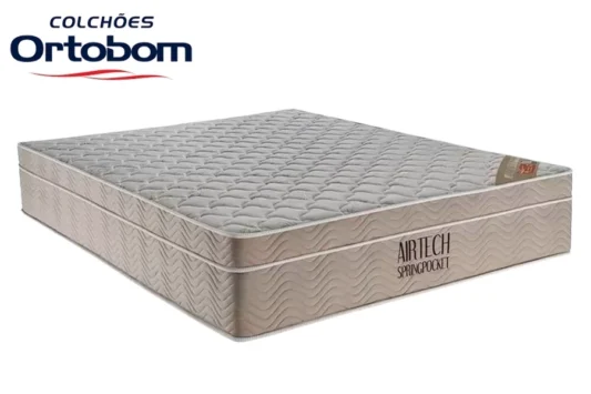 Colchão Casal Airtech Springpocket 138x188x25 Molas Ensacadas - Ortobom | Suporta até 120kg Por Pessoa