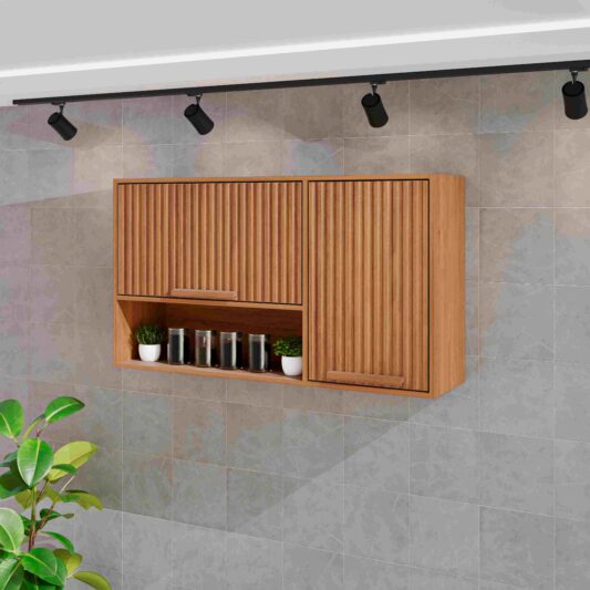 Aéreo Basculante Cozinha Florida 1,20M 2P Cinamomo Ripado - Salleto
